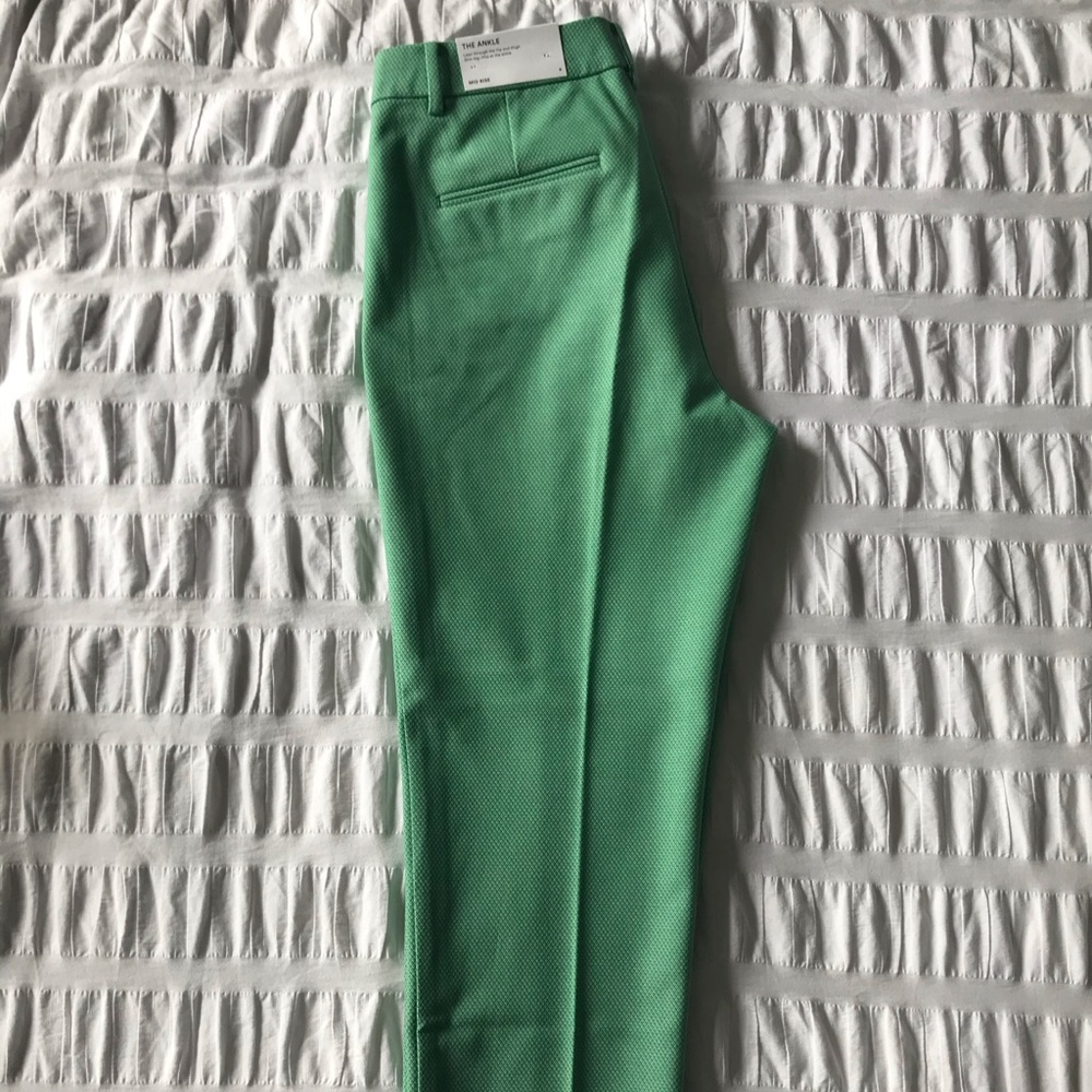 Ann Taylor Textured Ankle Pant Sz 8 (Teal)